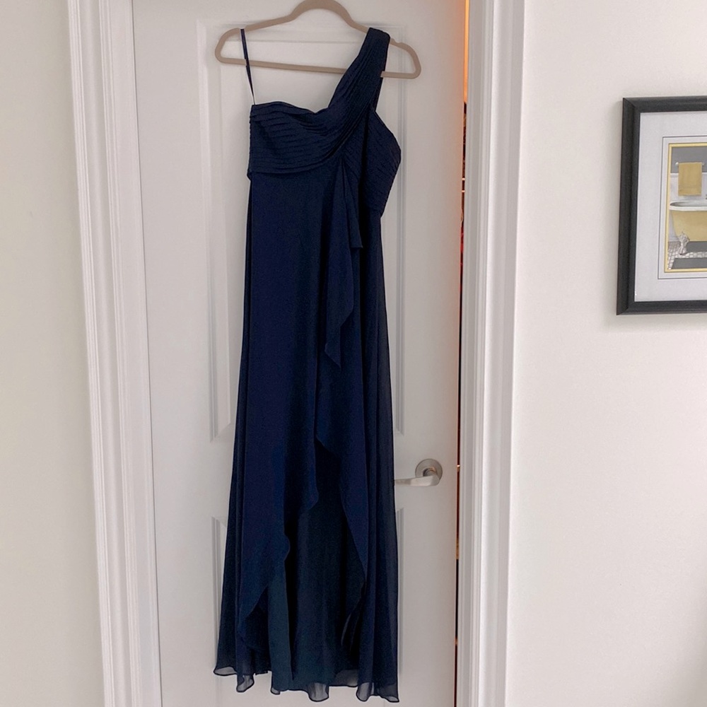 BCBG navy blue gown
